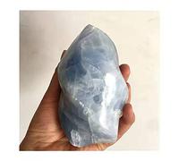 home decoration 1pc Gemstone Carving Torch Natural Sky Blue Celestite Standing Stone for feng Shui 800-900g