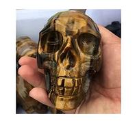 home decoration 1pc Gemstone Skulls Hand Carved Tiger Eye Skulls for Home Decoration 250-330g