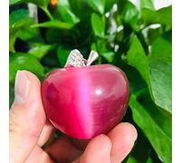 home decoration 1pc Hand Carved Crystal Apple Purple Cat Quartz Stone 45mm for Home Decoration Room Decoration