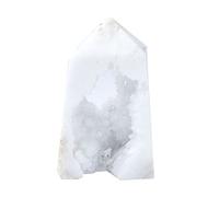 home decoration 1PC Natural Agate Cave Earth Crystal Dot Pillar Crystal Jewelry White Crystal Cluster Tower Home Decoration DIY Gift,Agate Cave,80-100g (Color : Agate Cave, Size : 160-200g)