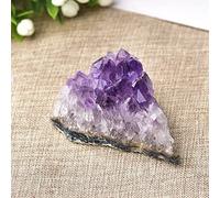 home decoration 1PC Natural Amethyst Cluster Quartz Stone Crystal Point Specimen Home Decoration Purple Stone Ore Gift,Plum,2pc (Color : Plum, Size : 2pc)