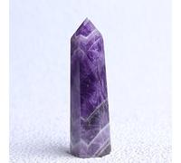 home decoration 1PC Natural Amethyst Dot Quartzite Specimen Hexagonal Prism Decoration Gem Crystal Tower,Amethyst,70-80mm (Color : Amethyst, Size : 70-80mm)