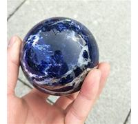 home decoration 1pc Natural Blue Sodalite Spheres Polished Blue-Veins Stone Crystal Ball 60mm-75mm Beautiful Crystal (Color : 70mm)