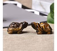 home decoration 1PC Natural Crystal Hand Carved Crafts Souvenir Family Decorative Gift Collection,Opal (Color : Tigers Eye)