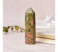 home decoration 1PC Natural Crystal Hexagonal Column Crystal Stone Point Ornament Wand Home Decor DIY Gift Decoration Gift (Color : White, Size : 70-80mm)