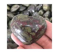 home decoration 1pc Natural Gemstone Dragon Blood Stone Heart 30mm for Decoration