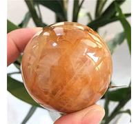 home decoration 1pc Natural Golden Healer Quartz Spheres Yellow Hematoid Stone 60-70mm for Home Decoration