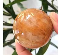 home decoration 1pc Natural Golden Healer Quartz Spheres Yellow Hematoid Stone for Home Decoration 55-60mm