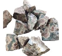 home decoration 1pc Natural Green Cherry Agate Raw Stone Essential Oil Stone Teaching Specimen Home Decoration Crystal (Color : Army Green, Size : 3-5cm)