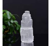 home decoration 1PC Natural Gypsum Column Tower Sculpture Crystal Craft Home Decoration Gift,White Gypsum,150-190g (Color : White Gypsum, Size : 30-60g)