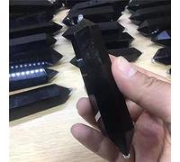 home decoration 1pc Natural Hand Carved Gemstone Tower Black Obsidian Double Wand Points 80mm-90mm for Home Decoration