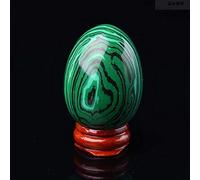 home decoration 1pc Natural Malachite Eggs with Wooden Base Natural Stone and Quartz Crystal Ball Reiki Balls for Decoration