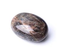 home decoration 1PC Natural Palm Black Sunstone Tumbled Polished Stones Crystal Quartz Massage s Smooth Soap Shape Beautiful Crystal (Color : 1pc 70-100g)