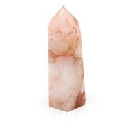 home decoration 1pc Natural Red Glue Flower Dot Wand Crystal Gemstone Polished Quartz 60-80mm Suitable for Furniture Decoration