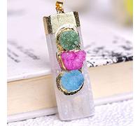 home decoration 1PC Natural Selenite Plaster Pendant Multiple Crystals Make Rock Specimen Stone Gifts Souvenir,Style (Color : Style1)