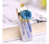 home decoration 1PC Natural Selenite Plaster Pendant Multiple Crystals Make Rock Specimen Stone Gifts Souvenir,Style (Color : Style2)
