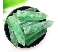 home decoration 1PC Natural Snowflake Green Fluorite Quartz Crystal Stone Point Tower Hexagonal Wand Natural Stones and Minerals Gift