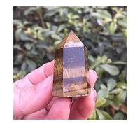 home decoration 1pc Natural Tiger Eye Crystal Stone Quartz Point Tower Stone Home Decoration Collection Beautiful (Size : 50-60mm)