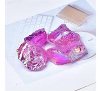 home decoration 1pc Natural White Crystal Raw Stone Colorful Electroplating Process Crystal Raw Stone Crystal Ore Quartz Specimens Beautiful Crystal (Color : Purple, Size : 1pc)