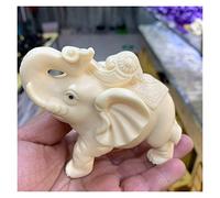home decoration 1pcs Elephant Fortune Feng Shui Statue Figurine Office Ornament Stones Statue Decor Decoration Crystal (Color : One Size)