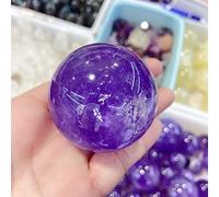 home decoration 1pcs Natural Amethyst Ball Gemstone Polished Craft Gifts Purple Quartz Crystal Stone Sphere Home Decoratio,50-55mm (Size : 50-55mm)