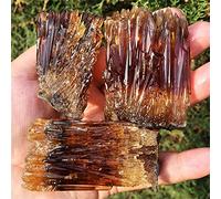 home decoration 1pcs Natural Yellow Amber Calcite raw Stone Crystal gem Collection of Rough Rock specimens Home Decor (Color : 60g 80g, Size : 1PCS)