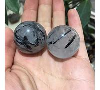 home decoration 2 Pack Natural Black Gold Stone Crystal Ball Balls Beautiful Crystal