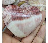 home decoration 200g Natural Tricolor Calcite Pork Stone Crystal Heart 1 pcs Beautiful Crystal