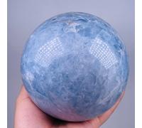 home decoration 300-700g Natural Blue Kyanite Palm Stone Crystal Stone Smooth Polished Pebble Sphere Beautiful (Size : White)