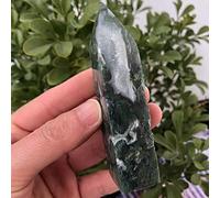 home decoration 3pcs-5pcs Natural Ocean Grass Agate Point, Green Agate Gem, Wand Point, for Home Decor Gift Crystal (Color : 5pcs, Size : 76-90mm)
