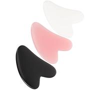home decoration 3pcs Gua Sha Stone Plats Heart Shaped Massager Boards Resin Body Massage Scraper Face Guasha Boards Gua Sha Facial Tool for Self Care Spa