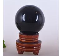 home decoration 40mm/50mm Crystal Ball Black Obsidian Ball Crystal Ball Stone Decoration Stones (Size : 4cm)