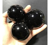 home decoration 4cm Natural Black Obsidian Sphere Crystal Ball Stone Home Decoration Gift Great Choice for Home Decoration (Size : 3pc)