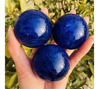 home decoration 5-5.5cm Natural Quartz Crystal Blue Melting Crystal Ball Crafts Great Choice for Home Decoration (Size : 2pc)