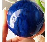 home decoration 5-6cm Natural Quartz Crystal Blue Melting Crystal Ball Handicraft Living Room Decoration+ Wood Bracket Great Choice for Home Decoration (Size : 5cm)
