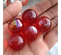 home decoration 5 Pcs Natural Red Crystal Ball Clear Quartz Sphere Aura Angel Electroplated Orb Minerals Massage Gifts Great Choice for Home Decoration