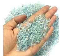 home decoration 50g 3-5mm Natural Blue Aquamarine Quartz Crystal Stone Rock Chips Natural Stones and Minerals Crystals Gift