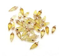 home decoration 5PC Natural Stone Gem Citrine Diamond Pendant Beads Crafts DIY Necklace Bracelet Earring Jewelry Accessories Gift Making