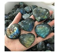 home decoration 5pcs Natural Polished Labradorite Hand Carved Heart-Shaped Home Decoration Crafts Crystal