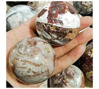 home decoration 6-9 cm 1 pc Naturel mexique Agate Boule sphère ornements Pierre artisanat décoration de la Maison Cadeau Crystal (Size : 8-9cm)