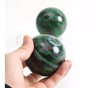 home decoration 60mm-75mm Natural Ruby Stones Sphere Epidote Ball CrystalsStones Suitable for Furniture Decoration Crystal (Size : 1pc 65mm)
