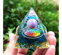 home decoration 60MM Purple Crystal Ball Organic Pyramid Copper Blue Crystal