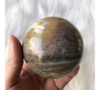 home decoration 65-90 mm Natural Aura Ocean Jasper Quartz Crystal Ball Suitable for Home Decoration Great Choice for Home Decoration (Color : 90mm)