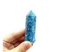 home decoration 70mm-90mm 1pc Natural Blue Apatite Point Crystal Wand Polishing Stone Suitable for Home Room Decoration (Size : 1pc 75mm)
