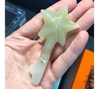 home decoration 8-9cm Natural Afghan Emerald Crystal Stone, Hand Carved Five Pointed Star Suitable for Furniture Decoration (Size : 1pc)