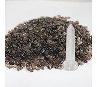 home decoration All Kinds of Natural Crystal Stone Gravel Quartz semiprecious Stones Water Cup and Bottle Decoration Hexagonal Point Replace Beautiful (Color : Smokey Quartz)