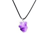 home decoration Amethyst Natural Pendant CrystalQuartz Original Stone Crystal Men AndWomen Purple Jewelry FashionJewelry Beautiful Crystal (Color : Natural Amethyst, Size : 3pc)