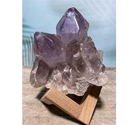 home decoration Amethyst Rough Amethyst Natural and Crystal Geode Ore Minerals Ornaments for Home Decor Room+Stand JIZTGEDM