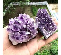 home decoration Amethyst Rough Stone Amethyst Stones Crystal Decorative Stones Geode Irregular Amethyst Cluster Quartz Home Decor Natural Stone Draw (Color : White, Size : Mix random)