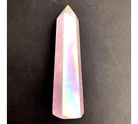 home decoration Angle Rose Quartz Crystal Wand Points for Crystal Stone Gifts Gift (Color : 1pcs, Size : 7-9cm)